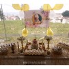 Doğum Günü Pano / Branda Afiş Altın Çiçek Temalı