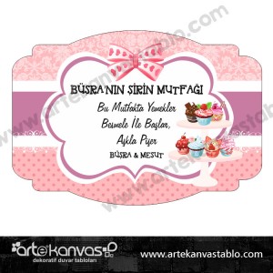 Kapı Süsü Mutfak Cupcake 35x50 cm 0090K
