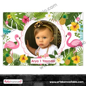 Fotoğraflı Magnet Flamingo Temalı