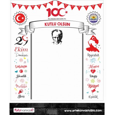Yüzüncü Yıl Cumhuriyet Bayramı Branda Banner 180x200 cm