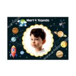 Fotoğraflı Magnet Uzay Temalı