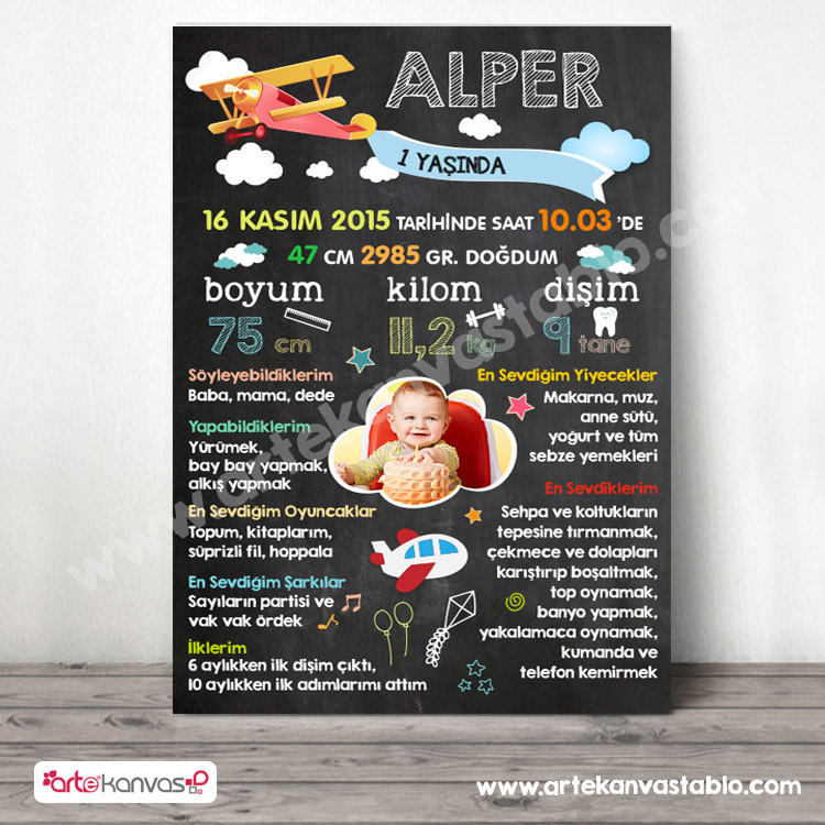 Dogum_gunu_ani_panosu_chalkboard_75_ucak_tema-1.jpg 1 Yaş Doğum Günü Panosu Uçak Tema 075 - Görsel 1